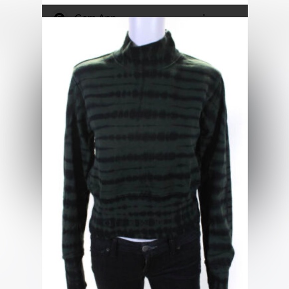 Cotton citizen size, small tie-dye pattern, mock turtleneck sweatshirt - Picture 2 of 5